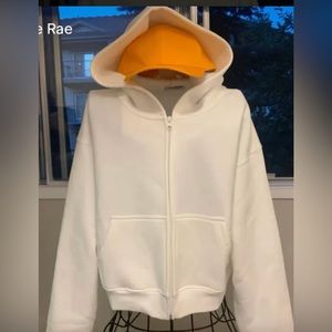 Call it Spring white crop hoody